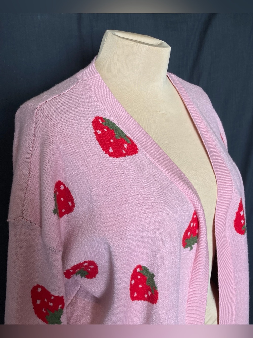 Pink Strawberry Knit Cardigan - Picture 5 of 14